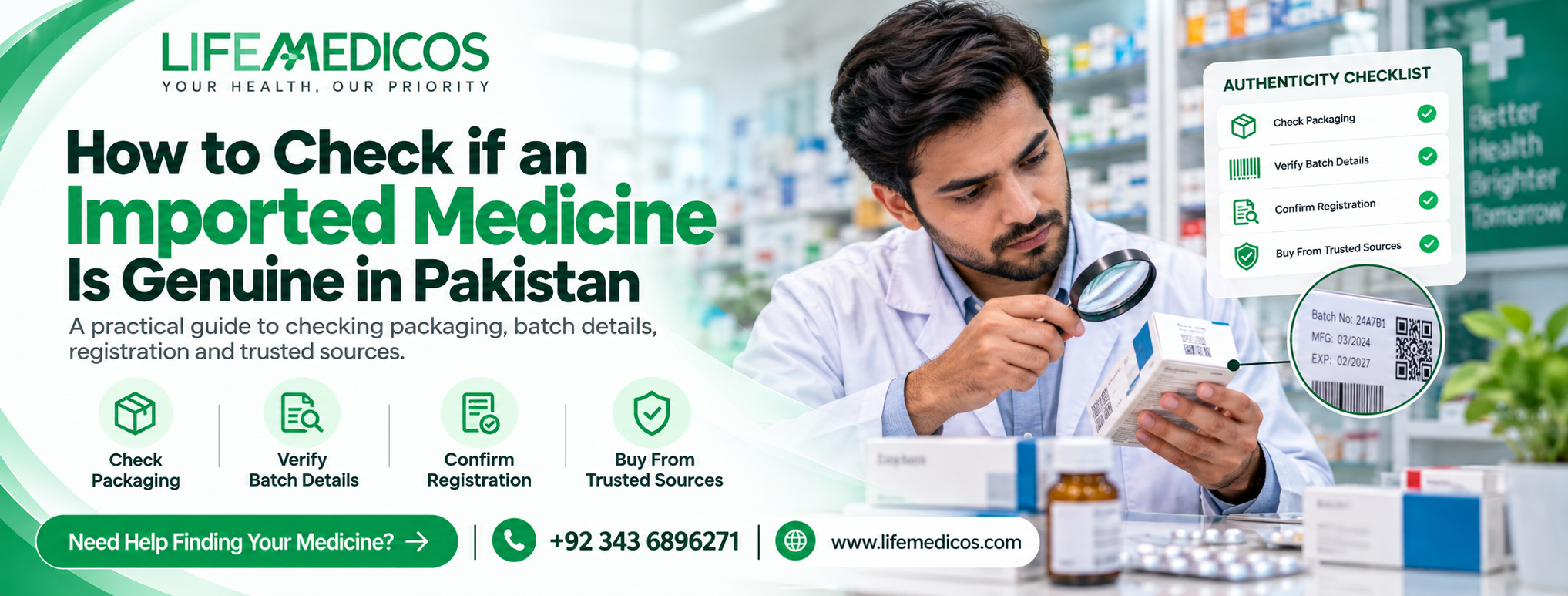 check imported medicine authenticity in Pakistan
